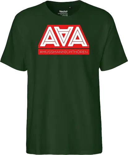AAA - Muss man nicht hören - AAA, Alliteration am Arsch, poComicast - Fairtrade T-Shirt