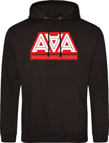 AAA - Muss man nicht hören - AAA, Alliteration am Arsch, poComicast - Standard Hoodie