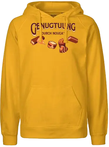 Genugtuung durch Nougat - nougat, sweets, süßigkeiten - Fairtrade Hoodie