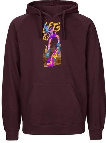 Let's Fly Skatergirl - skate, Skating, skatergirl - Fairtrade Hoodie