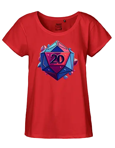 Natural 20 - Diverse Roleplaying - dice, würfel, d20 - Fairtrade Girl Shirt