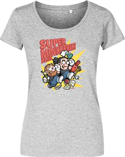 Methodisch Inkorrekt - Super M!nkorrekt Bros. - Methodisch Inkorrekt, Minkorrekt, poComicast - Damen T-Shirt