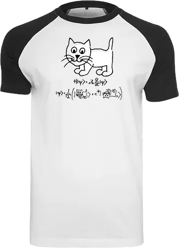 Schrödingers Katze - Quantum Tomato, Florian Aigner, katze, schrödingers katze, mathe, physik, science - Raglan T-Shirt