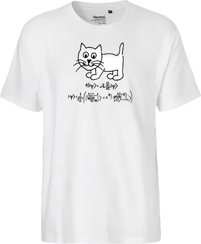 Schrödingers Katze - Quantum Tomato, Florian Aigner, katze, schrödingers katze, mathe, physik, science - Fairtrade T-Shirt