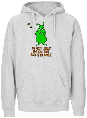 I'm not sure I'm on the right planet - Quantum Tomato, Florian Aigner, alien, planet - Fairtrade Hoodie
