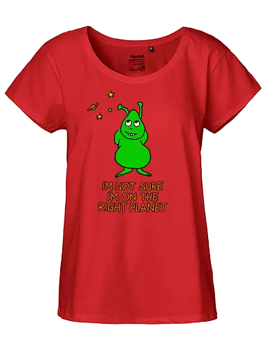 I'm not sure I'm on the right planet - Quantum Tomato, Florian Aigner, alien, planet - Fairtrade Girl Shirt