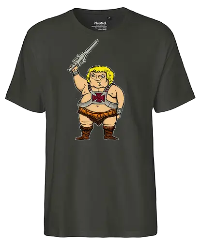 Robby Boss - He-is-da-Man - zeichnen, merchandise, rob boss, bob ross, rocketbns - Fairtrade T-Shirt