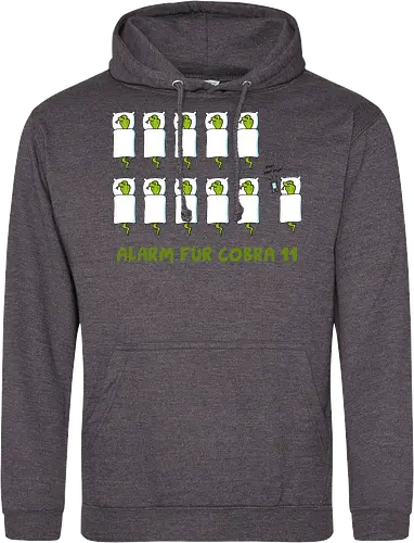 Ruthe - Cobra 11 - Ruthe, Ralph Ruthe, comic, cobra, schlange, 11, Alarm, fun, wecker - Standard Hoodie
