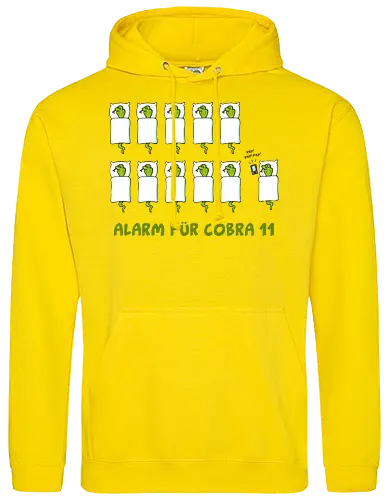 Ruthe - Cobra 11 - Ruthe, Ralph Ruthe, comic, cobra, schlange, 11, Alarm, fun, wecker - Standard Hoodie