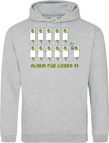 Ruthe - Cobra 11 - Ruthe, Ralph Ruthe, comic, cobra, schlange, 11, Alarm, fun, wecker - Standard Hoodie