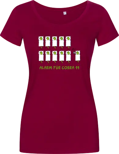 Ruthe - Cobra 11 - Ruthe, Ralph Ruthe, comic, cobra, schlange, 11, Alarm, fun, wecker - Damen T-Shirt