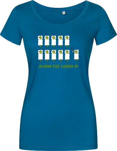Ruthe - Cobra 11 - Ruthe, Ralph Ruthe, comic, cobra, schlange, 11, Alarm, fun, wecker - Damen T-Shirt