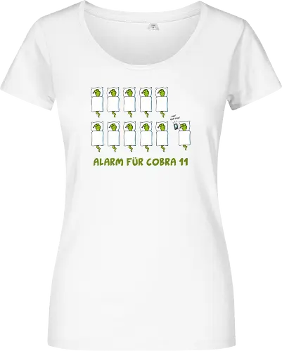 Ruthe - Cobra 11 - Ruthe, Ralph Ruthe, comic, cobra, schlange, 11, Alarm, fun, wecker - Damen T-Shirt