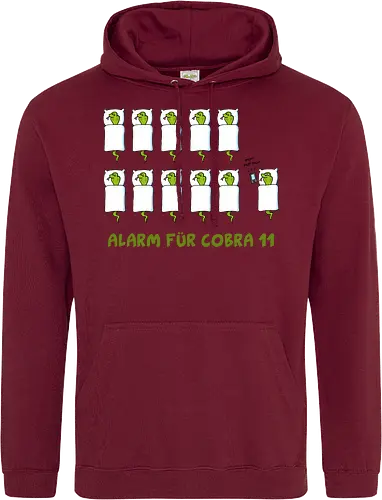Ruthe - Cobra 11 - Ruthe, Ralph Ruthe, comic, cobra, schlange, 11, Alarm, fun, wecker - Standard Hoodie