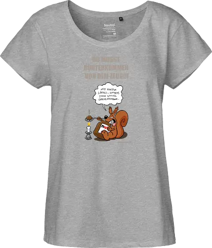 Ruthe - Nutella Eichhorn - Ruthe, Ralph Ruthe, comic, eichhörnchen, Nuss Nugat Creme, sucht - Fairtrade Girl Shirt