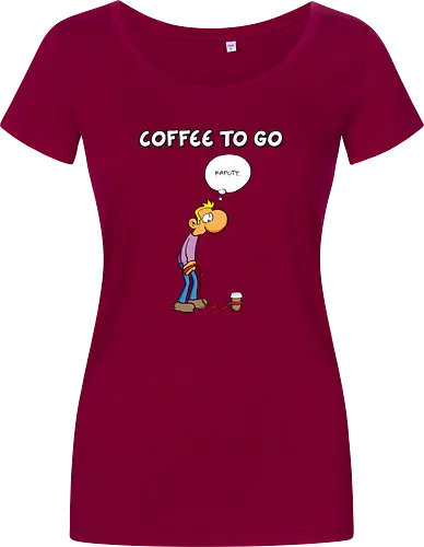 Ruthe - Coffee To Go - Ruthe, Ralph Ruthe, comic, coffee, to go, kaffee, Coffee TOGO - Damen T-Shirt
