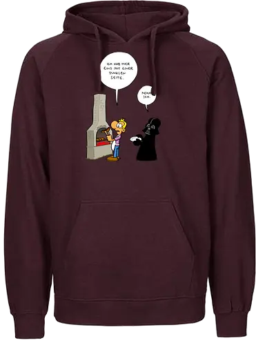 Ruthe - Dunkle Seite - Ruthe, Ralph Ruthe, comic, Dunkle Seite der Wurst, wurst, mashup, Dunkle Seite, dark lord - Fairtrade Hoodie