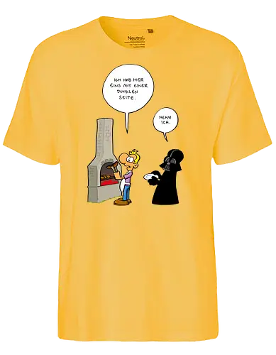 Ruthe - Dunkle Seite - Ruthe, Ralph Ruthe, comic, Dunkle Seite der Wurst, wurst, mashup, Dunkle Seite, dark lord - Fairtrade T-Shirt