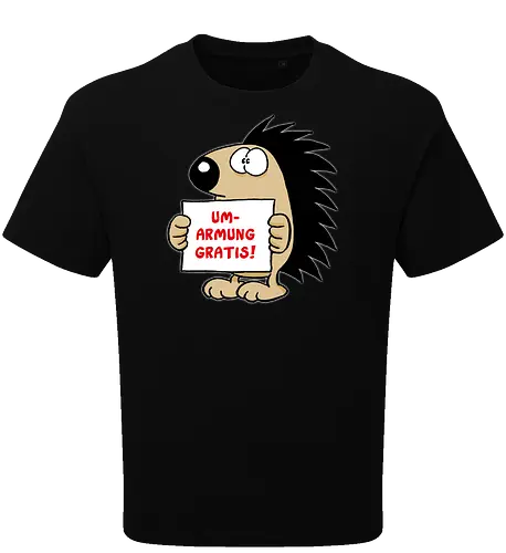 Ruthe - Gratisumarmung - Ruthe, Ralph Ruthe, comic, igel, hug, Gratisumarmung, umarmung - Oversize T-Shirt