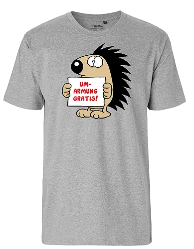 Ruthe - Gratisumarmung - Ruthe, Ralph Ruthe, comic, igel, hug, Gratisumarmung, umarmung - Fairtrade T-Shirt