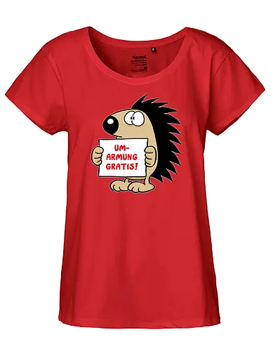 Ruthe - Gratisumarmung - Ruthe, Ralph Ruthe, comic, igel, hug, Gratisumarmung, umarmung - Fairtrade Girl Shirt