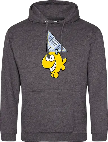 Ruthe - Hai - Ruthe, Ralph Ruthe, comic, Haifisch, fisch, fun, Geodreieck - Standard Hoodie