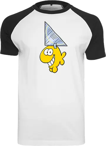 Ruthe - Hai - Ruthe, Ralph Ruthe, comic, Haifisch, fisch, fun, Geodreieck - Raglan T-Shirt