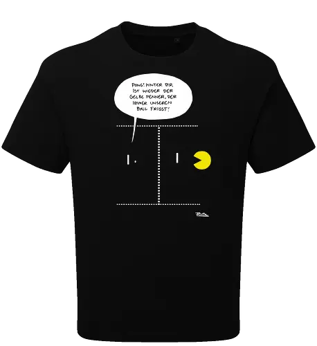 Ruthe - Pong - Ruthe, Ralph Ruthe, comic, Pong, mashup, Retrogaming - Oversize T-Shirt