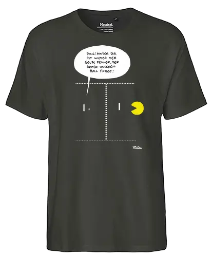 Ruthe - Pong - Ruthe, Ralph Ruthe, comic, Pong, mashup, Retrogaming - Fairtrade T-Shirt