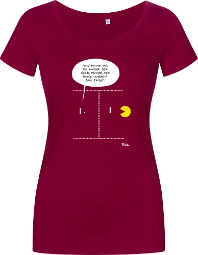 Ruthe - Pong - Ruthe, Ralph Ruthe, comic, Pong, mashup, Retrogaming - Damen T-Shirt