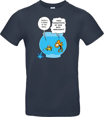 Ruthe - Crack in the Bowl - Ruthe, Ralph Ruthe, comic, crack, Fishbowl, Math, Homework, fish - Standard T-Shirt