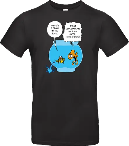 Ruthe - Crack in the Bowl - Ruthe, Ralph Ruthe, comic, crack, Fishbowl, Math, Homework, fish - Standard T-Shirt