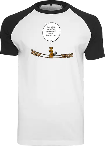Ruthe - Biberbrücke - Ruthe, Ralph Ruthe, comics, biber, Brücke - Raglan T-Shirt
