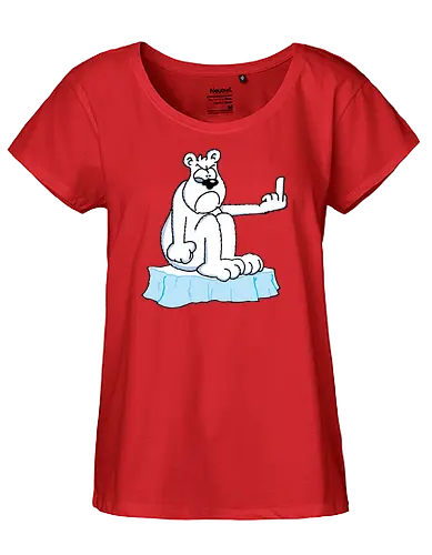 Ruthe - Eisbär - Ruthe, Ralph Ruthe, comic, eisbär, stinkefinger, Klimawandel - Fairtrade Girl Shirt