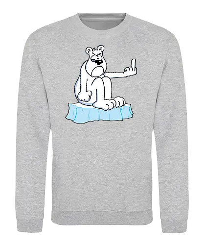 Ruthe - Eisbär - Ruthe, Ralph Ruthe, comic, eisbär, stinkefinger, Klimawandel - Sweatshirt