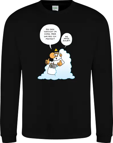 Ruthe - Gottkatze - Ruthe, Ralph Ruthe, katze, gott, comic, Gottkatze - Sweatshirt