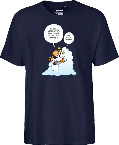 Ruthe - Gottkatze - Ruthe, Ralph Ruthe, katze, gott, comic, Gottkatze - Fairtrade T-Shirt