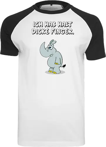 Ruthe - Dicke Finger - Ruthe, Ralph Ruthe, Dicke Finger, comic, nashorn - Raglan T-Shirt