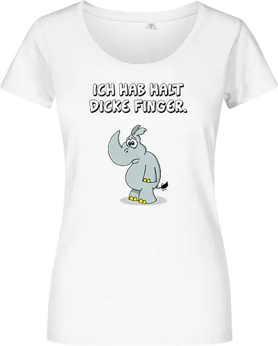 Ruthe - Dicke Finger - Ruthe, Ralph Ruthe, Dicke Finger, comic, nashorn - Damen T-Shirt