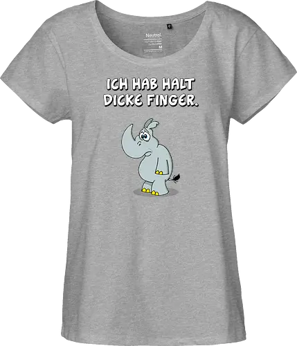 Ruthe - Dicke Finger - Ruthe, Ralph Ruthe, Dicke Finger, comic, nashorn - Fairtrade Girl Shirt