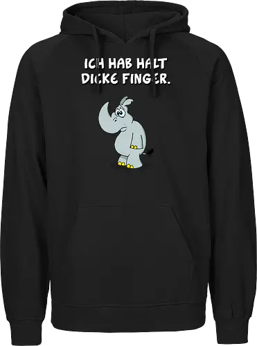 Ruthe - Dicke Finger - Ruthe, Ralph Ruthe, Dicke Finger, comic, nashorn - Fairtrade Hoodie