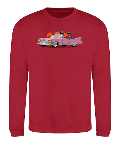 Ruthe - Geier Caddy - Ruthe, Ralph Ruthe, comic, Geier, Caddy, Pink Caddy - Sweatshirt