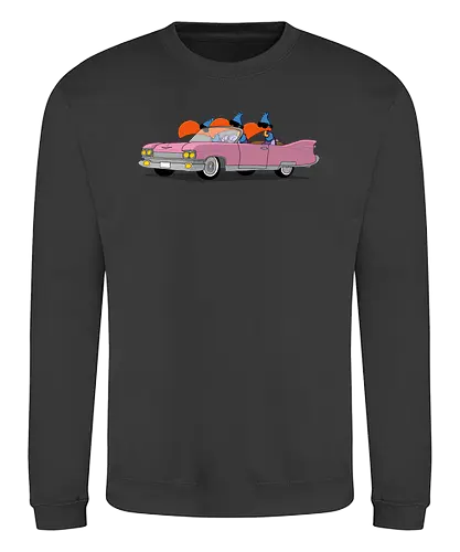 Ruthe - Geier Caddy - Ruthe, Ralph Ruthe, comic, Geier, Caddy, Pink Caddy - Sweatshirt