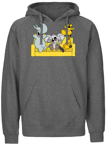 Ruthe - HNO Couch - Ruthe, Ralph Ruthe, comic, HNO, giraffe, koala, nashorn - Fairtrade Hoodie