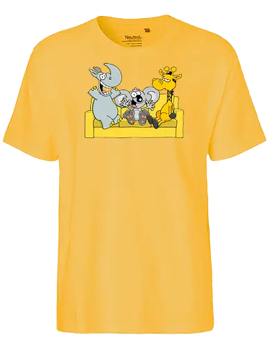 Ruthe - HNO Couch - Ruthe, Ralph Ruthe, comic, HNO, giraffe, koala, nashorn - Fairtrade T-Shirt
