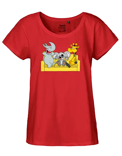 Ruthe - HNO Couch - Ruthe, Ralph Ruthe, comic, HNO, giraffe, koala, nashorn - Fairtrade Girl Shirt