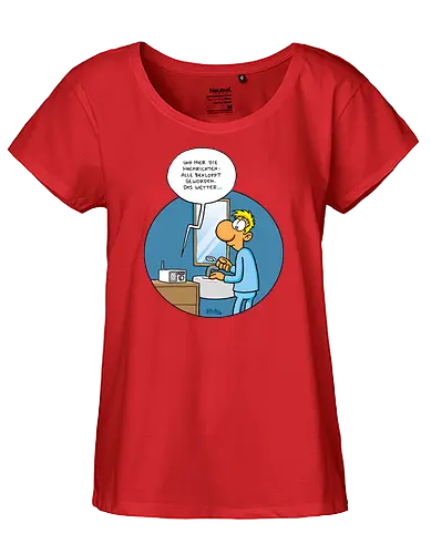 RUTHE - BEKLOPPT - Ruthe, Ralph Ruthe, Alle Bekloppt, comic, Nachrichten - Fairtrade Girl Shirt