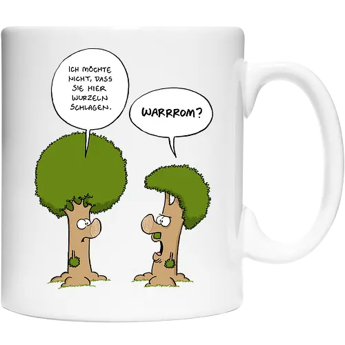 RUTHE - HITLERBAUM - Ruthe, Ralph Ruthe, Hilterbaum, Warrom, Gegen Nazis, anGaming - Keramiktasse