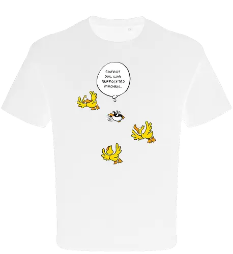 RUTHE - WAS VERRÜCKTES - Ruthe, Ralph Ruthe, Was verrücktes, Pingiun, fliegen, vogel - Oversize T-Shirt