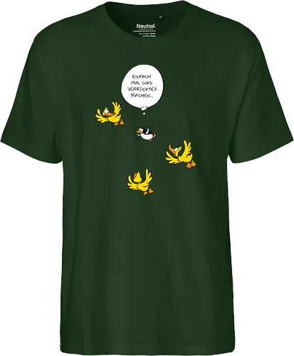 RUTHE - WAS VERRÜCKTES - Ruthe, Ralph Ruthe, Was verrücktes, Pingiun, fliegen, vogel - Fairtrade T-Shirt